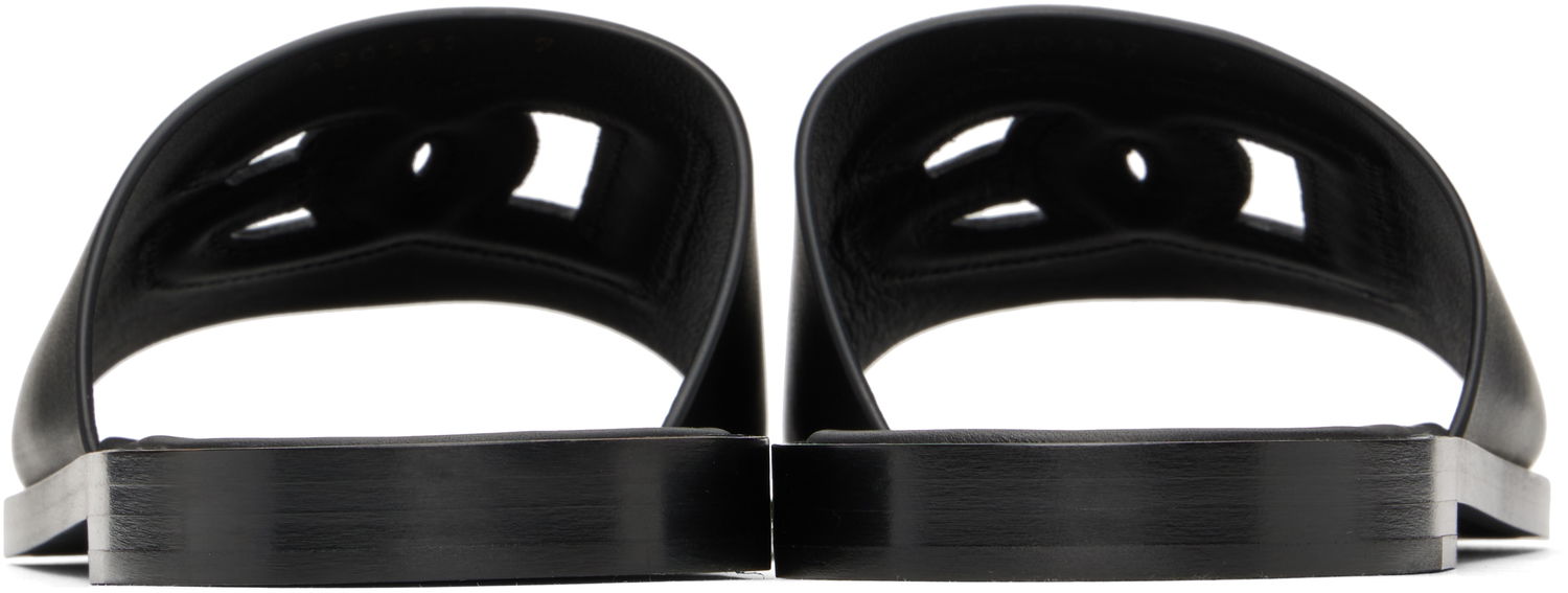 Sneakers og sko Dolce & Gabbana Black Logo Slides Sort | A80397AO602, 1