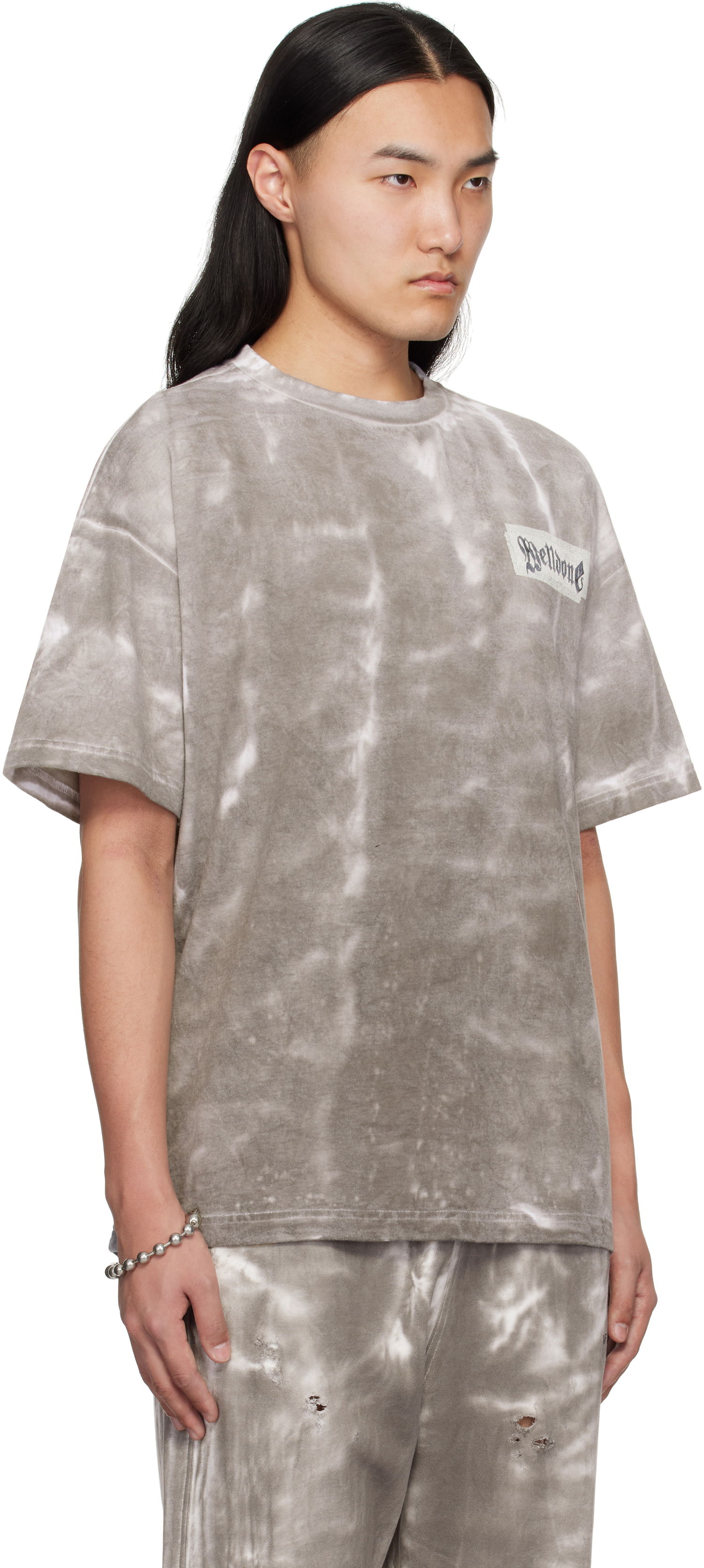 T-shirt We11done We11done Tie-Dye T-Shirt Grå | WD-TT0-25-778-U-BK, 1
