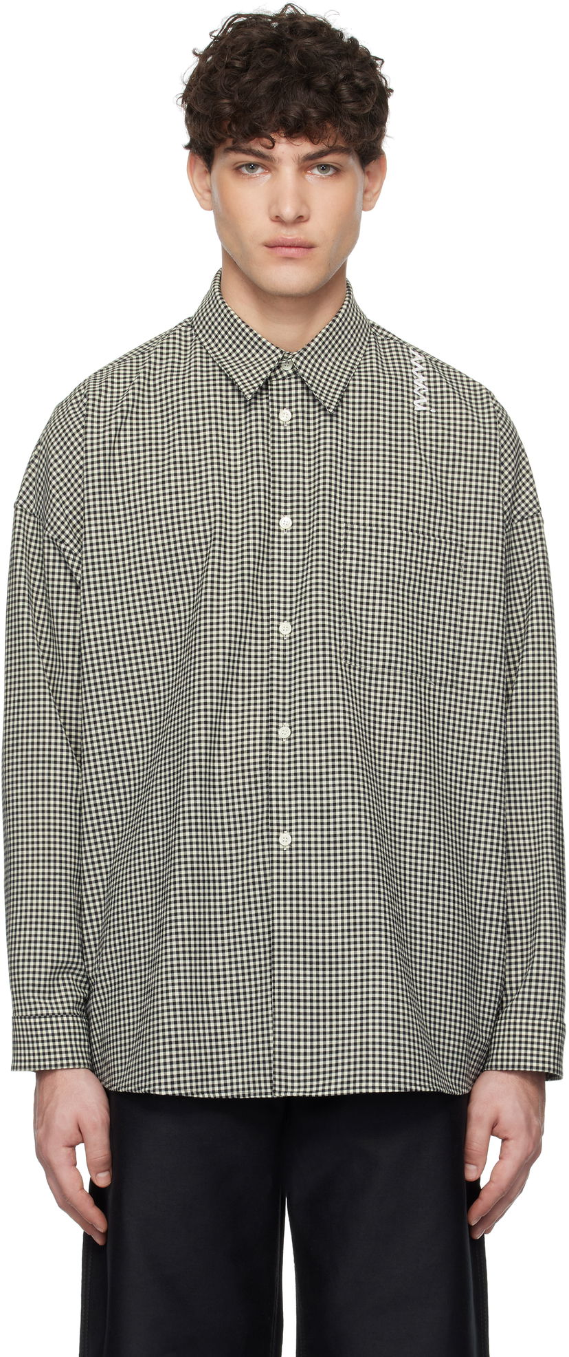 Skjorte Marni Marni Checked Wool Shirt Beige | CUMU0061S5 UTP787