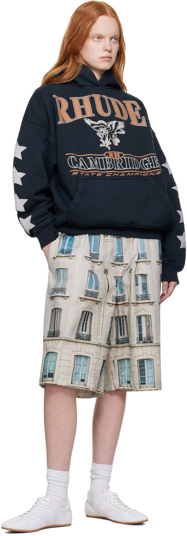 Sweatshirt Rhude Rhude 'Cambridge State Champions' Graphic Hoodie Mørkeblå | RHPF25HO10012, 3