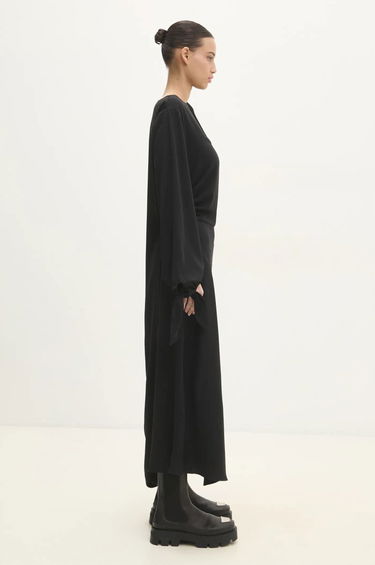 Kjole Samsoe Samsoe Samsoe Samsoe One-Sleeve Maxi Dress Sort | F24400148, 3