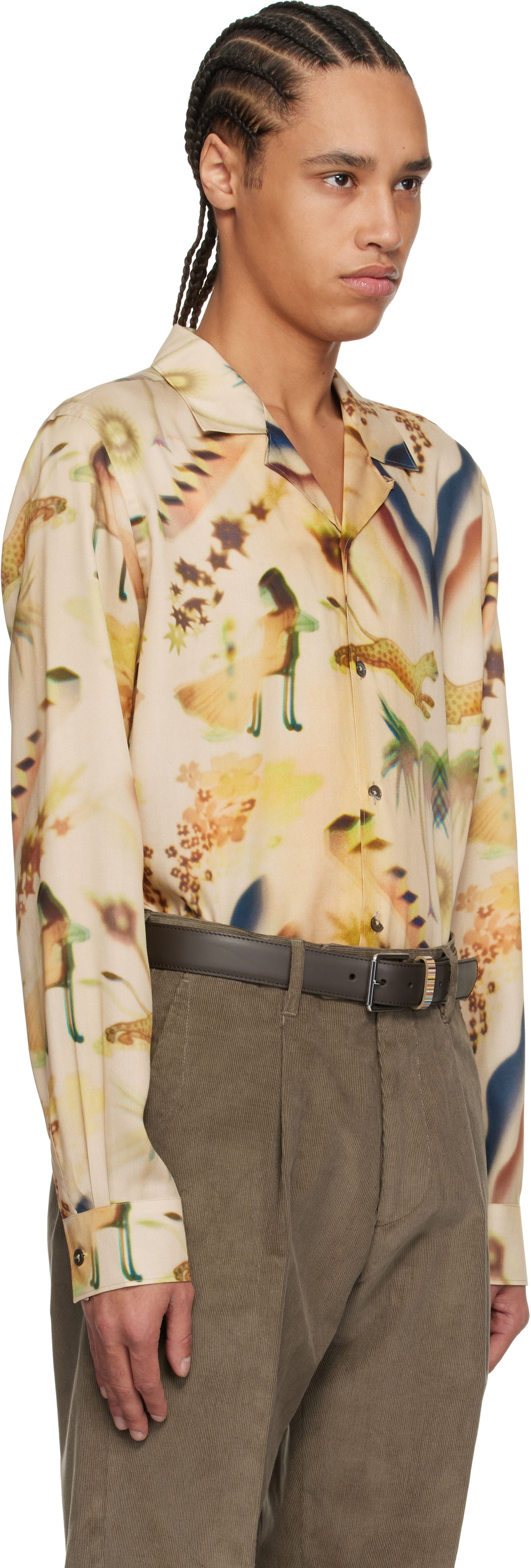 Skjorte Paul Smith Paul Smith Lumiere Print Shirt Beige | M1R-387Z-P02576-60, 1