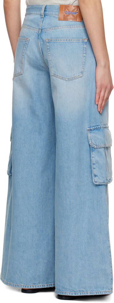 Cargo bukser Off-White Off-White Wide-Leg Cargo Denim Jeans Blå | OWYB019S25DEN0024000, 2