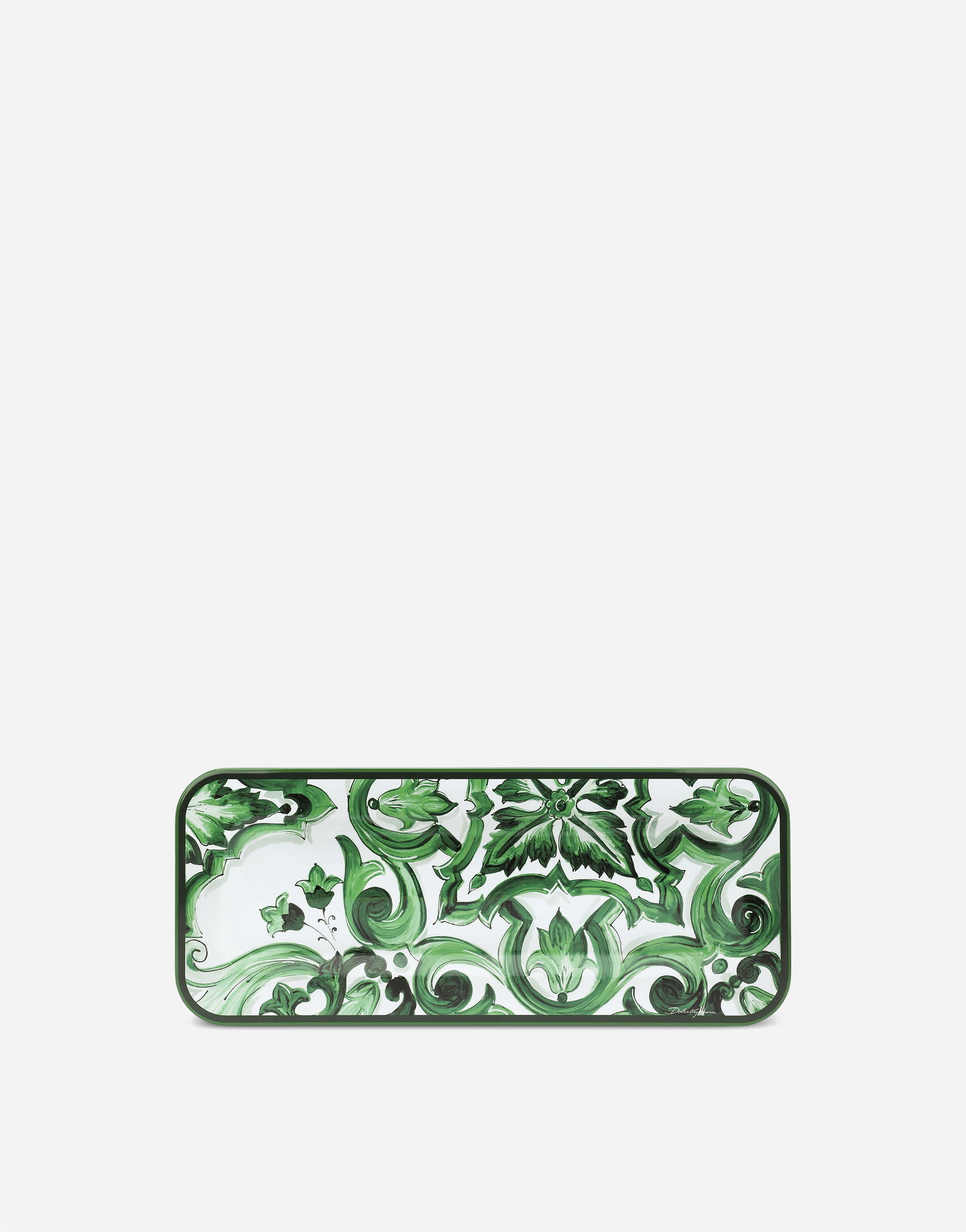 Home decor Dolce & Gabbana Dolce & Gabbana Small Rectangular Decorative Tray Grøn | TC0017TCA69UV001, 0