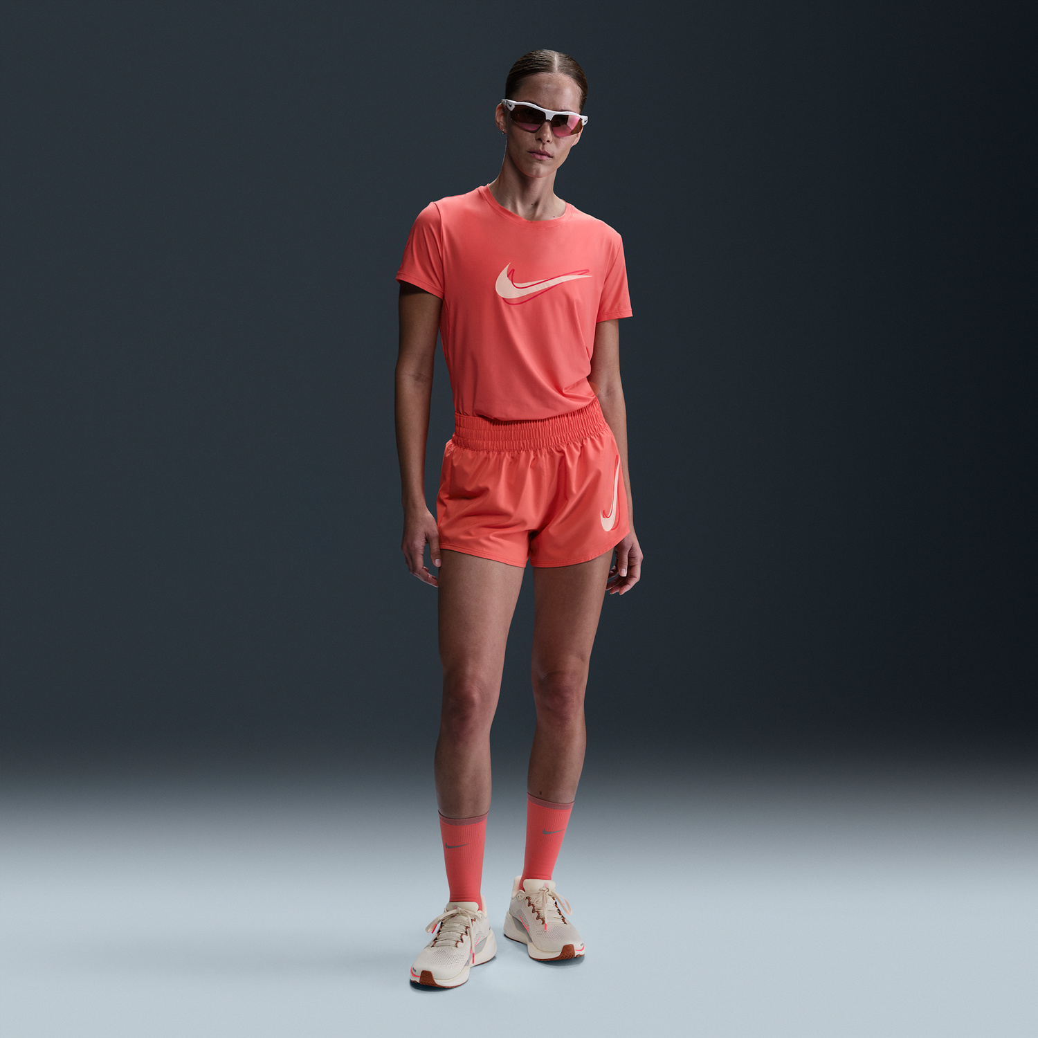 Shorts Nike One Dri-FIT Mid-Rise Running Shorts with Liner Orange | HJ2195-814, 1