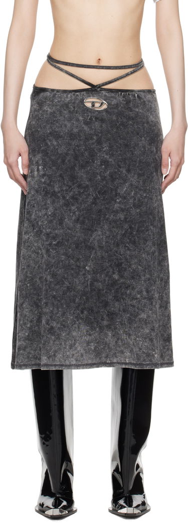 Nederdel Diesel O-Rossi Midi Skirt Sort | A14422 0KHAS O-ROSSI JUPE, 0