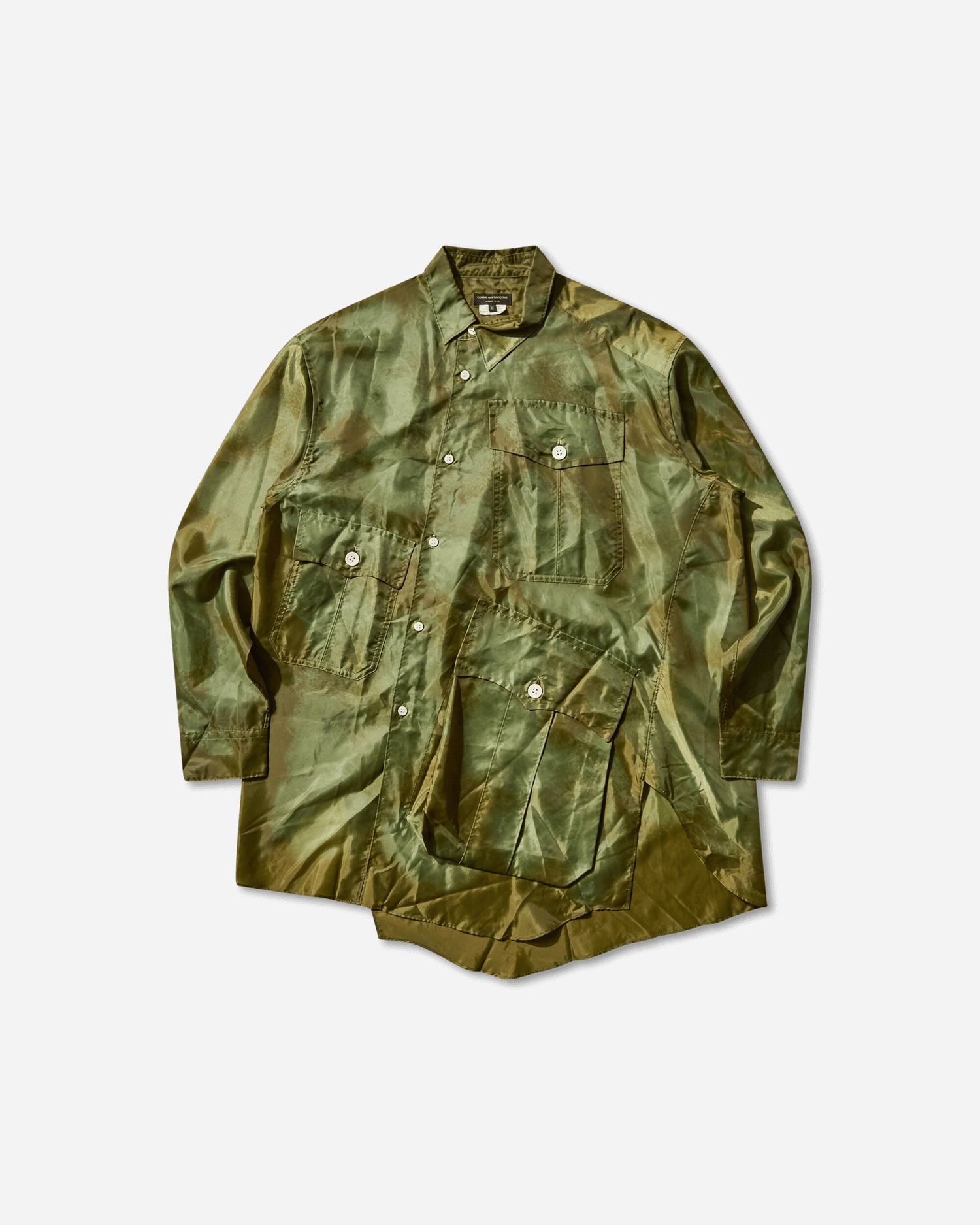 Skjorte Comme des Garçons Asymmetrical Shirt Grøn | PP-B006-W25 1, 1