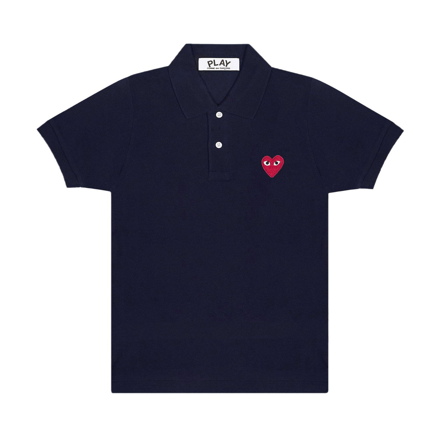 Polo skjorte Comme des Garçons Play Heart Polo Tee Mørkeblå | AZ T006 051 2, 1