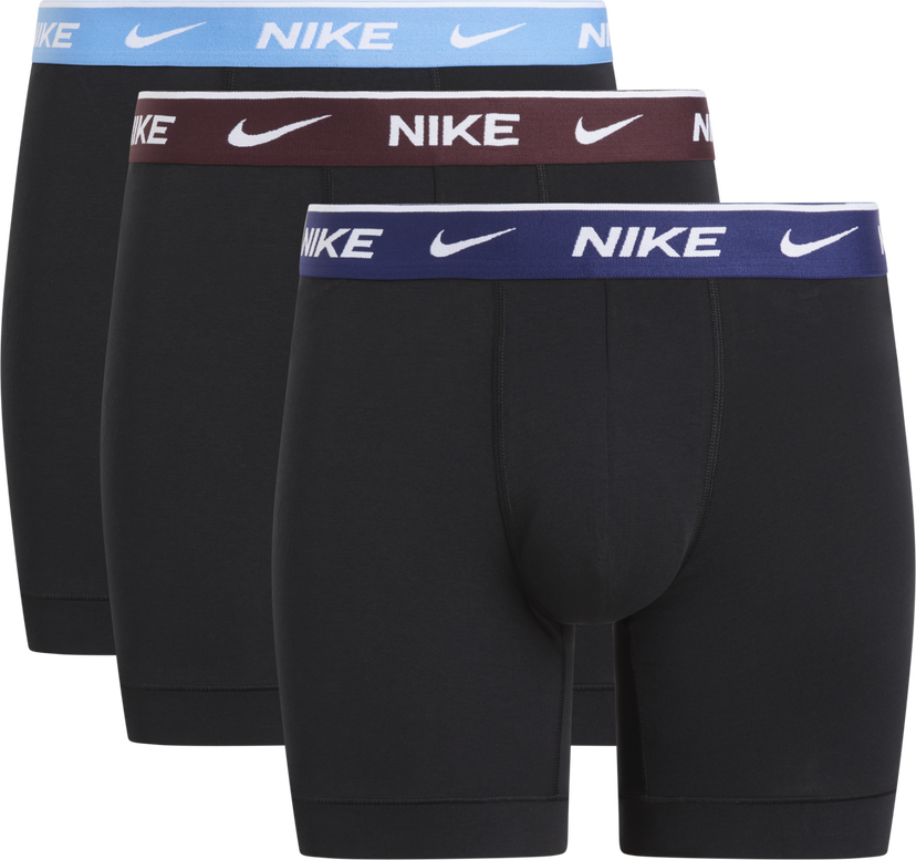 Boksere Nike Everyday Cotton Stretch Boxer Briefs, 3-Pack Sort | 0000KE1007-MYP
