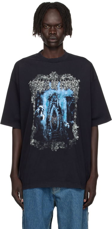T-shirt VETEMENTS Vetements Cradle of Filth Oversized T-Shirt Sort | UCF76TR800B, 0