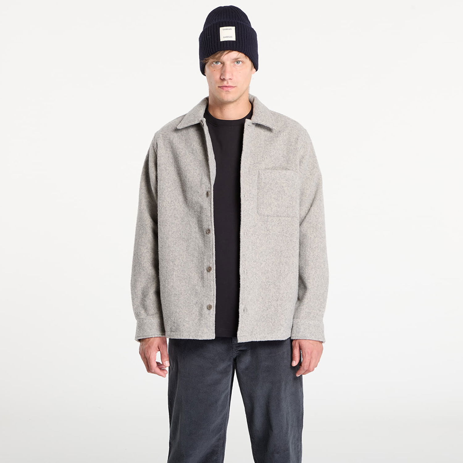 Jakke Samsoe Samsoe Samsøe Samsøe Sadamon Overshirt Grå | M25300027_170205TCX, 0