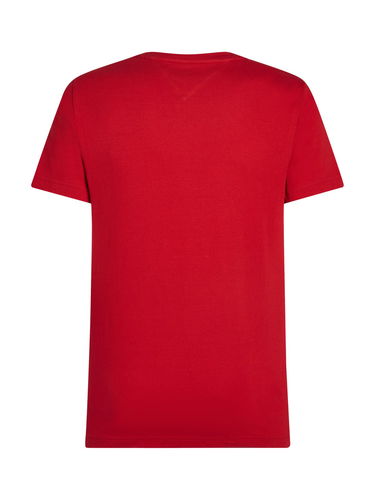 T-shirt Tommy Hilfiger Tommy Hilfiger Logo T-Shirt Rød | MW0MW11797XLD, 5