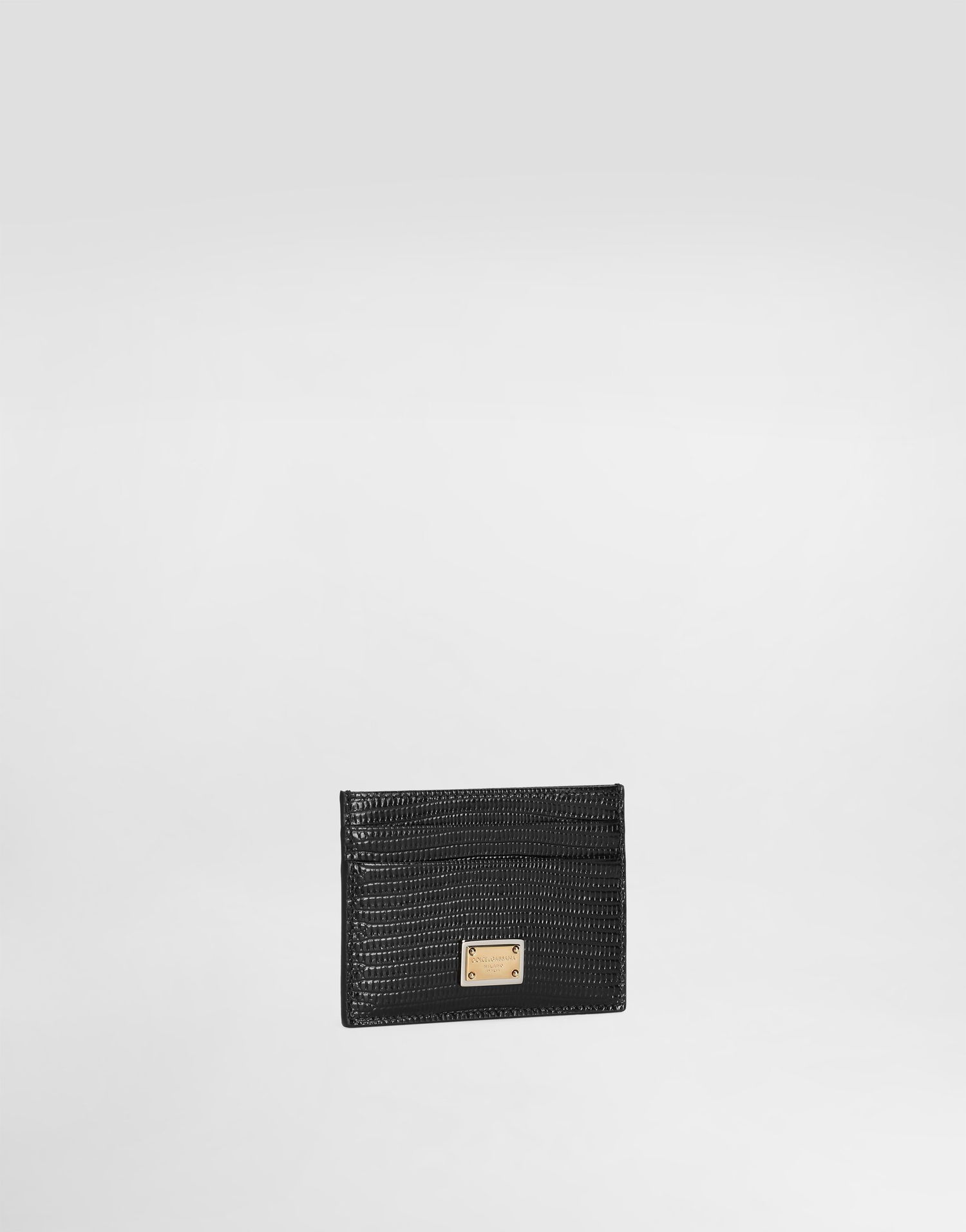 Tegnebog Dolce & Gabbana Dolce & Gabbana Iguana-Print Leather Card Holder Sort | BI0330A109580999, 1