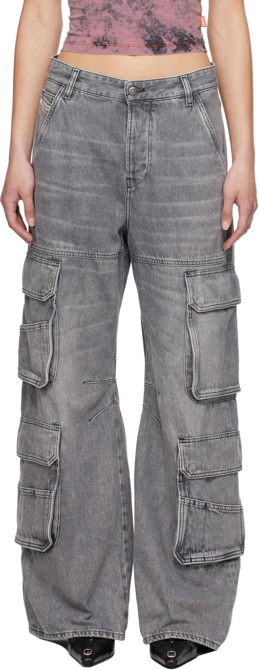 Cargo bukser Diesel 1996 D-Sire Cargo Jeans Grå | A13316 0DCBE