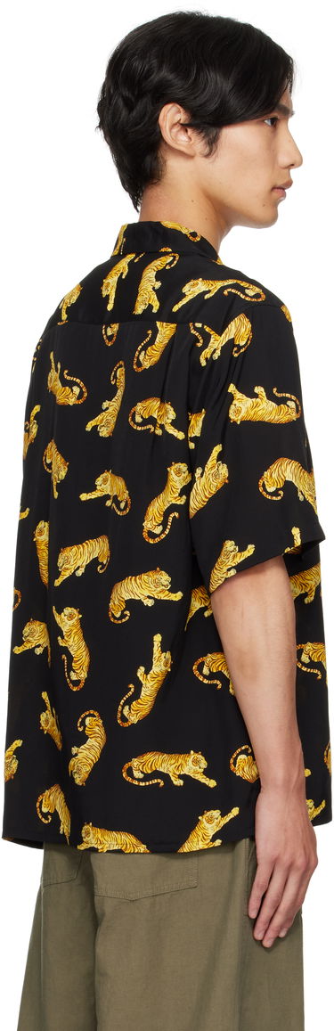Skjorte WACKO MARIA WACKO MARIA Tim Lehi Tiger Print Shirt Sort | 25SS-WMS-HI08, 2