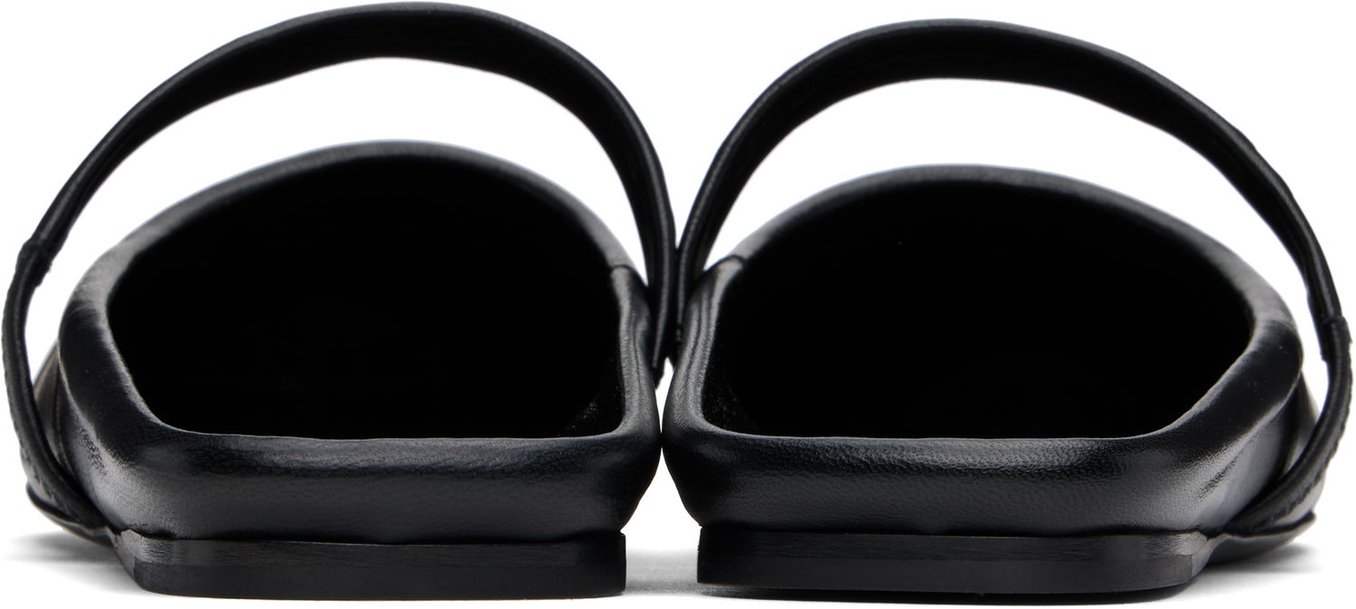 Tøj Marni Marni Nappa Leather Sabot Slippers Sort | SBMS010400 P3628, 1