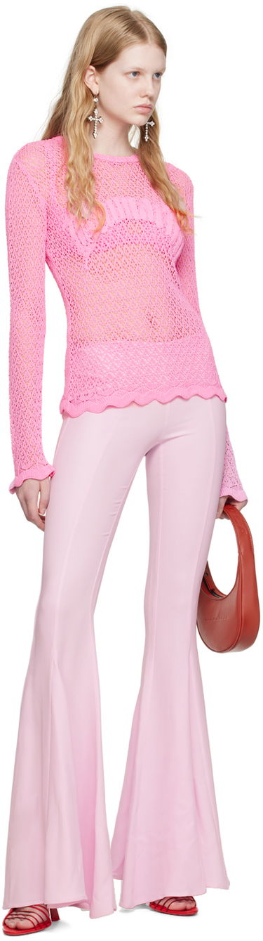 Sweater Blumarine Pink Scalloped Sweater Lyserød | P344M026A, 3