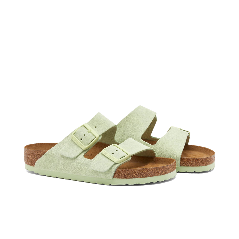 Sneakers og sko Birkenstock Arizona Faded Lime Suede Grøn | 1026811