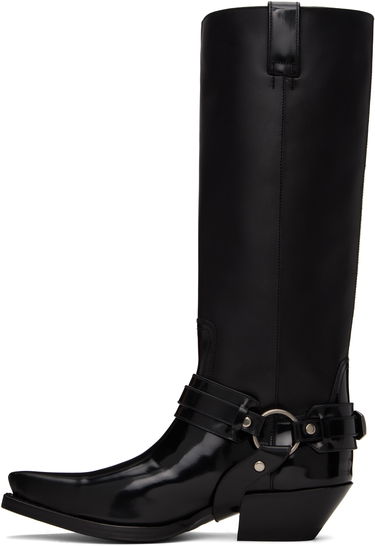 Tøj Versace Versace Texano Knee-High Boots Sort | 1016746_1A12155_1B00I, 2