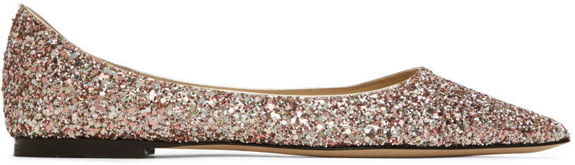Sneakers og sko Jimmy Choo Jimmy Choo Love Glitter Ballerina Flats Flerfarvet | LOVE FLAT CGF