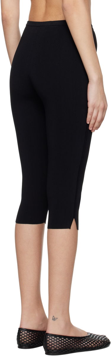 Leggings TOTEME TOTEME Compact Knit Capri Trousers Sort | 252-WRB0276-YA0187, 2