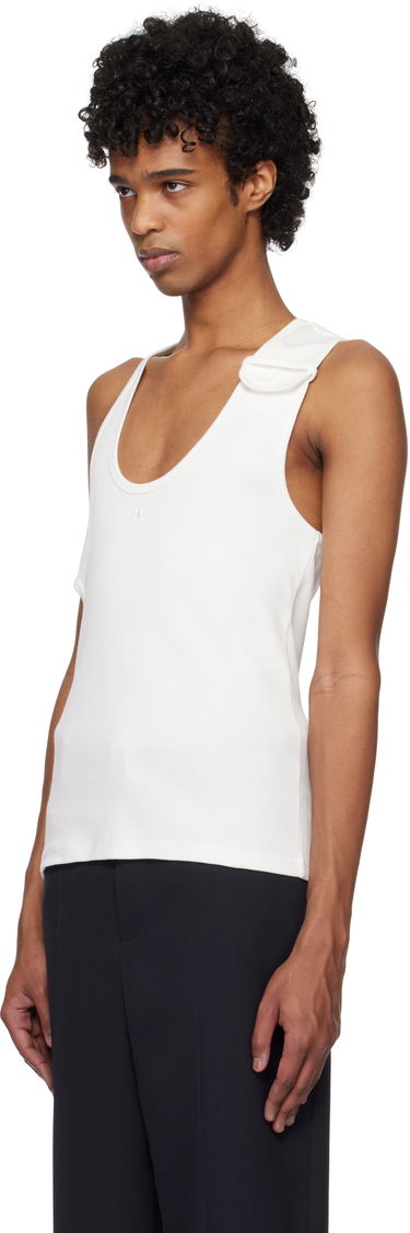 Tanktop Courrèges Courrèges 90's Rib Cut Out Tank Top Hvid | 125JDE113JS0194, 3