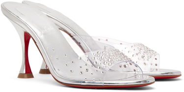 Tilbehør Christian Louboutin Christian Louboutin Degramule Strass 85 Heeled Sandals Metalisk | 3220417, 3