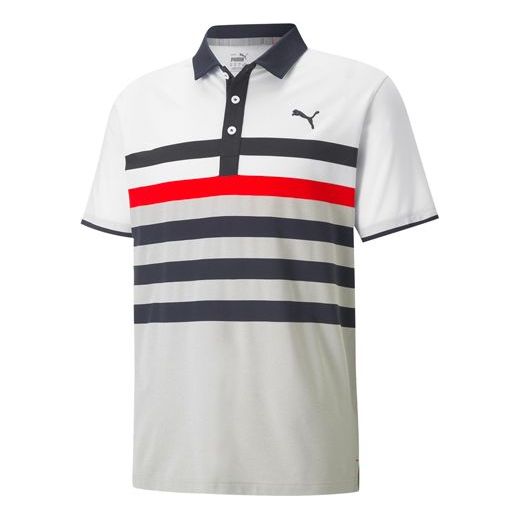 Polo skjorte Puma MATTR One Way Striped Polo Shirt Hvid | 599115-01, 0