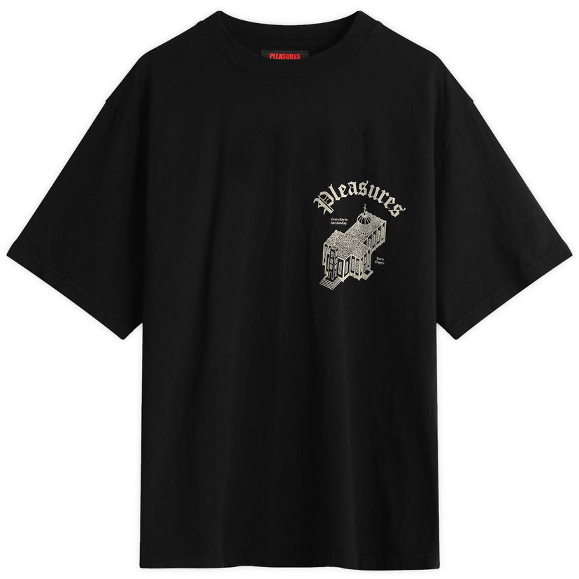 T-shirt Pleasures Chapel Heavyweight T-Shirt, Size Large Sort | P25SU021-BLK