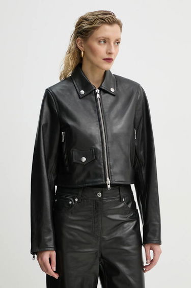 Jakke STAND STUDIO Stand Studio Brooke Cropped Leather Jacket Sort | 66384.7750, 0
