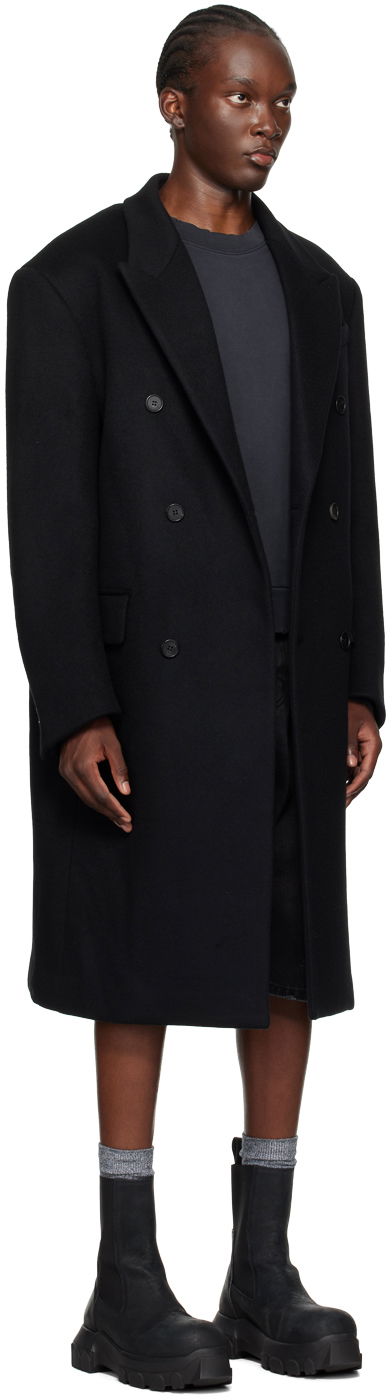 Frakker We11done Double-Breasted Wool Coat Sort | WD-CT2-24-068-M-BK, 1