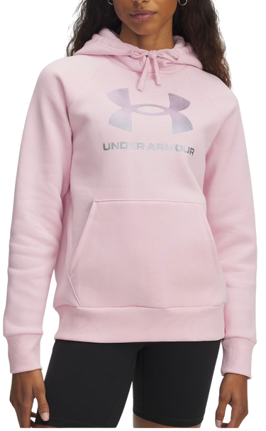 Sweatshirt Under Armour Rival Fleece Shimmer Hoodie Lyserød | 6003710-647, 0