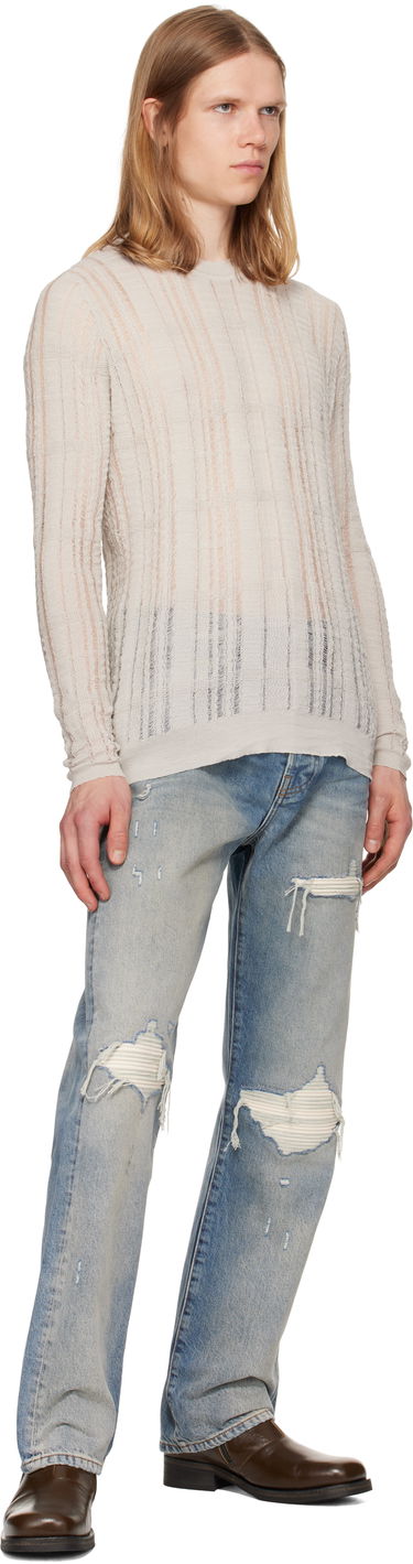 Jeans AMIRI AMIRI Suede Straight MX1 Jeans Blå | AMDNGH1085, 3