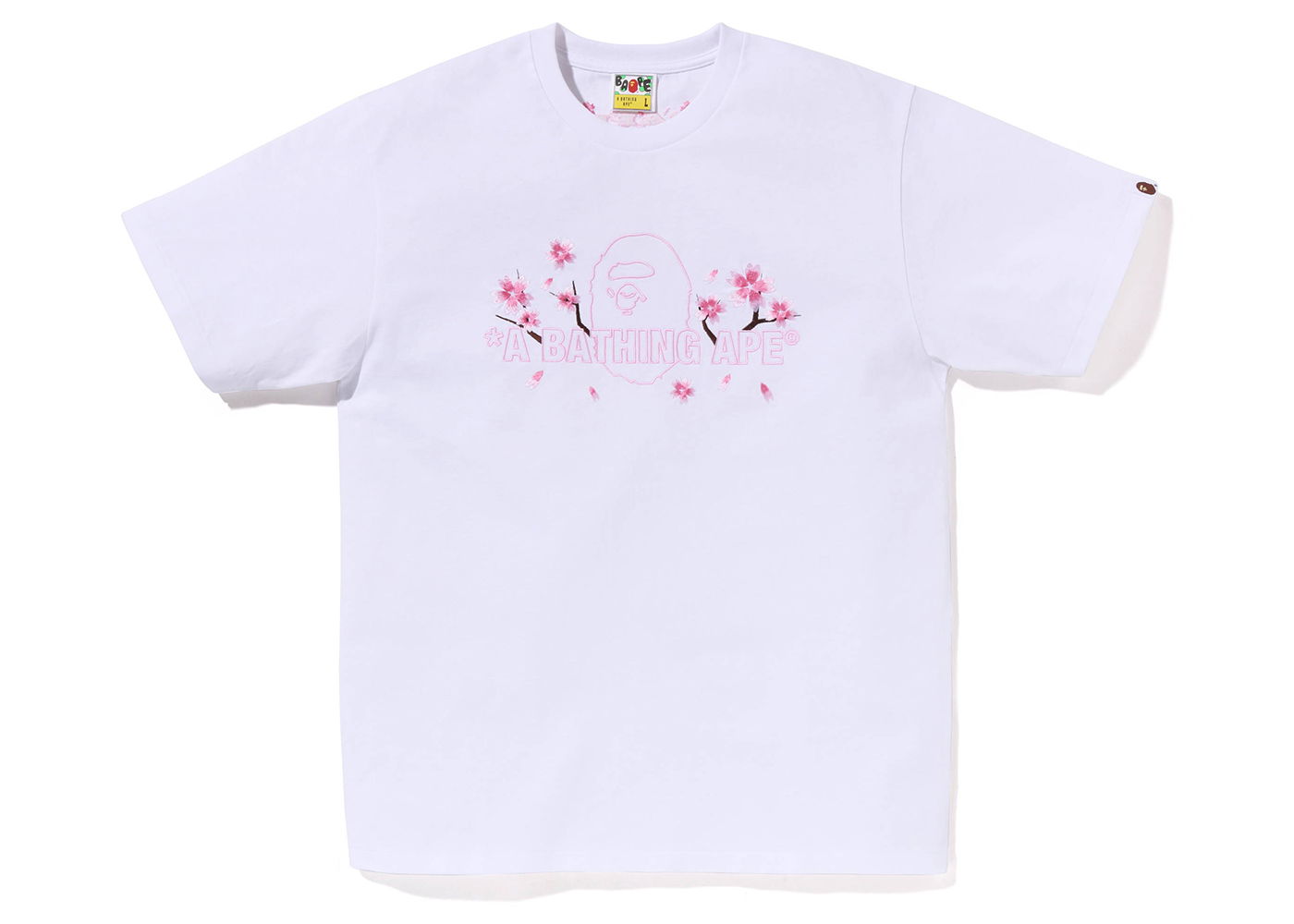 T-shirt BAPE Sakura A Bathing Ape Tee Hvid | 1J20-110-012, 0