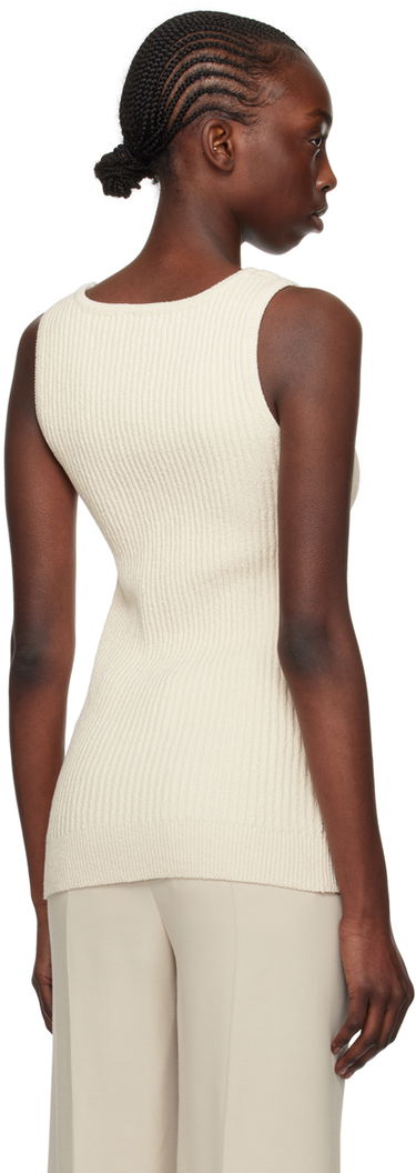 Tanktop TOTEME Textured Tank Top Hvid | 242-WRT1670-YA0042, 2