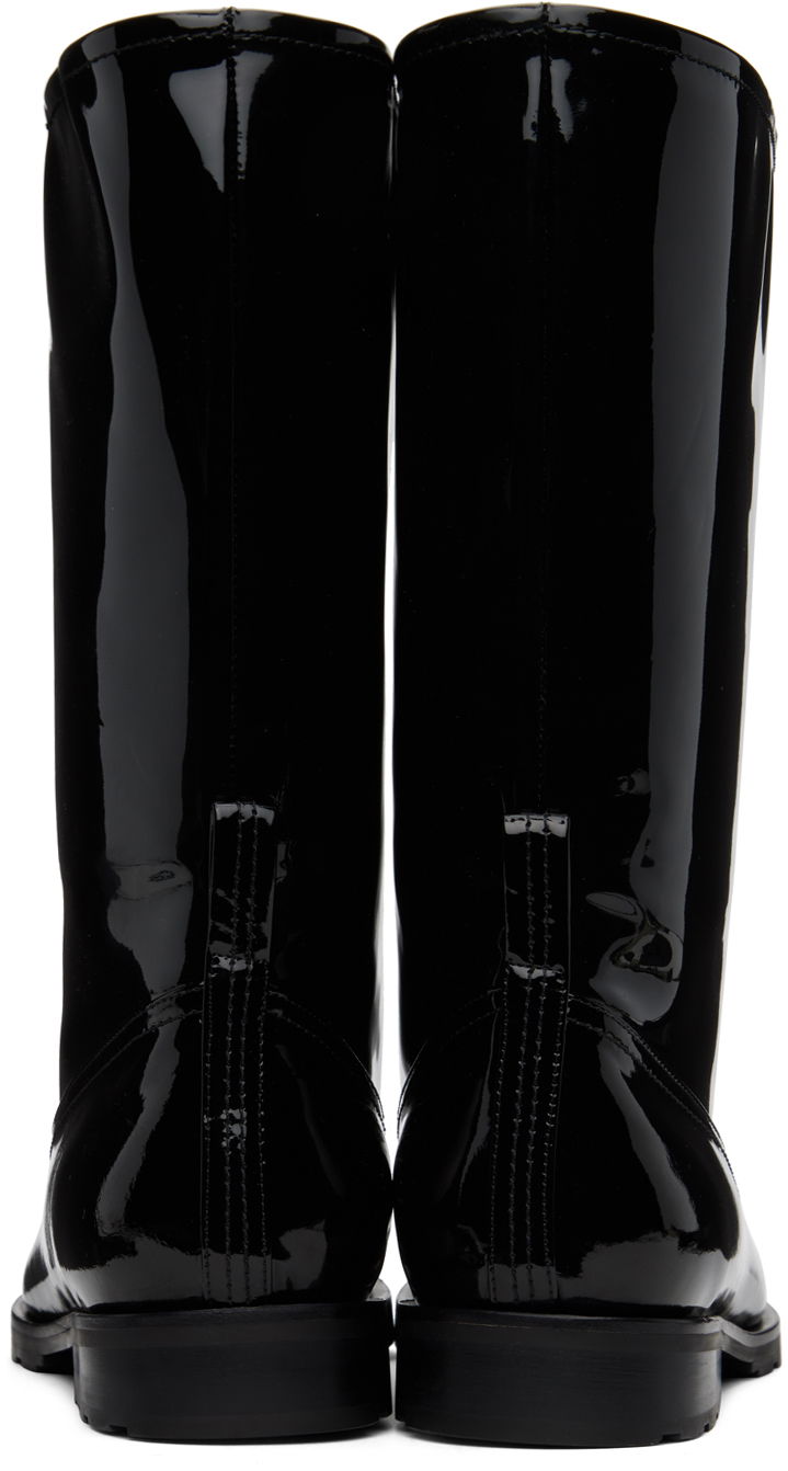 Tøj We11done We11done Enamel Combat Boots Sort | WD-AO3-22-453-M-BK, 1