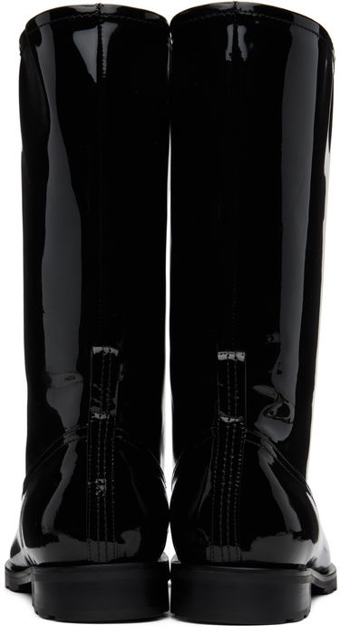 Tøj We11done We11done Enamel Combat Boots Sort | WD-AO3-22-453-M-BK, 1