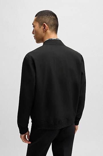 Bomberjakke BOSS Performance-Stretch Twill Bomber Jacket Sort | 50531284, 1