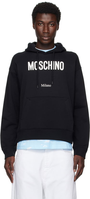 Sweatshirt Moschino Moschino Printed Organic Cotton Hoodie Sort | 252ZZ170852281555, 0