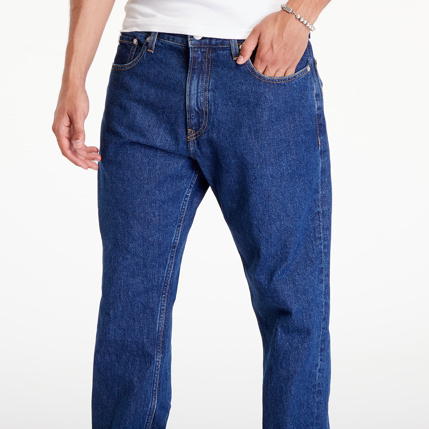 Jeans CALVIN KLEIN Authentic Straight Jeans Denim Dark Mørkeblå | J30J325891 1BJ, 1