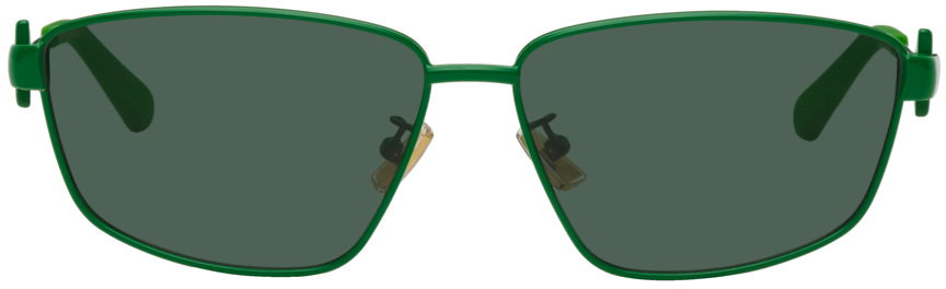 Solbriller Bottega Veneta Rectangular Sunglasses Grøn | BV1185S-004, 0