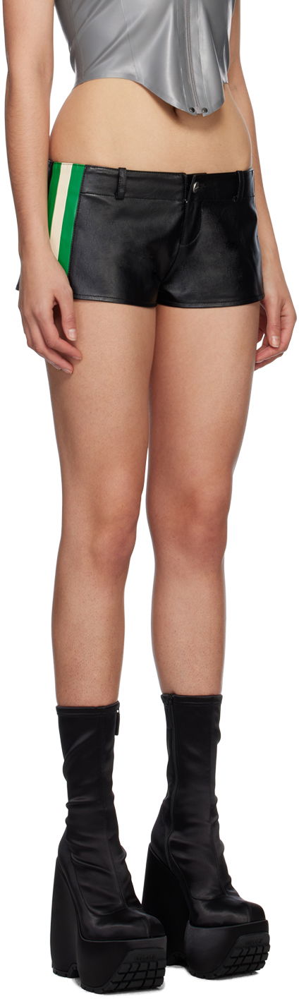 Shorts Miaou Miaou Devon Faux-Leather Shorts Sort | 3004VLBLK, 1