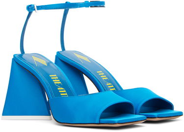Tilbehør The Attico Attico Piper Satin Heeled Sandals Blå | 232WS599 V015, 3