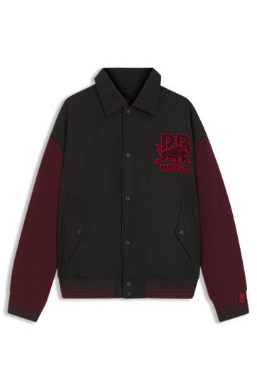 Bomberjakke BOSS HUGO x RB regular-fit varsity-style jacket with bull graphics Flerfarvet | 50549448, 0