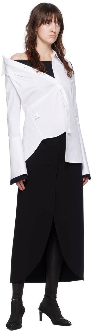 Nederdel Courrèges Courrèges Ellipse Midi Skirt Sort | 224CJU142PL0159, 3