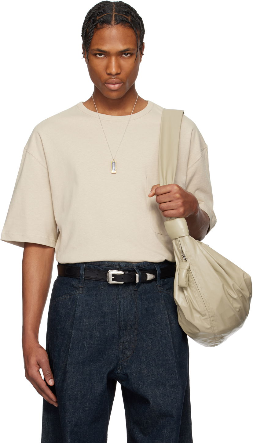 Håndtaske LEMAIRE Lemaire Boxy Short Sleeve T-Shirt Beige | TO1382 LJ1010