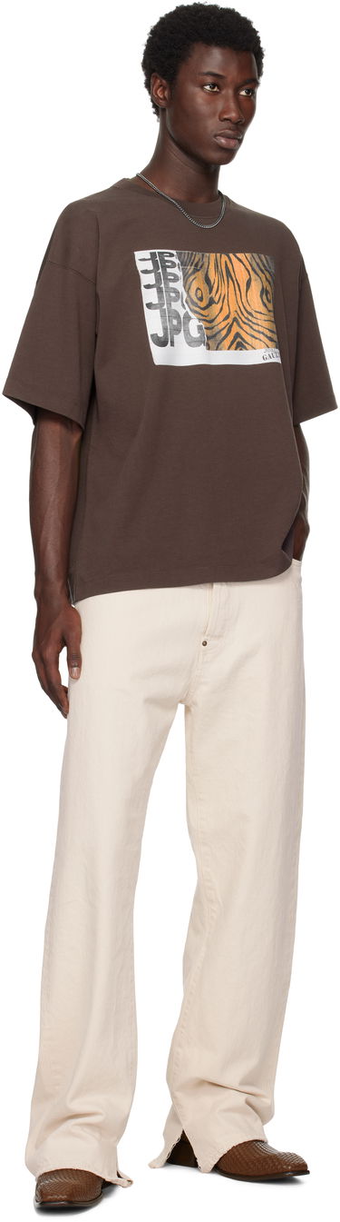 T-shirt Jean Paul Gaultier Jean Paul Gaultier Printed Wood Oversized T-Shirt Brun | 25/03-W-TO293-J001-710060, 3