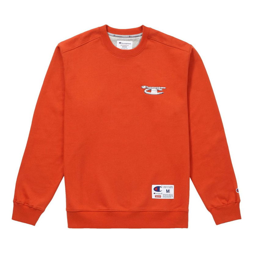 Sweater Supreme Champion 3D Metallic Crewneck Sweatshirt Orange | SUP-FW18-723