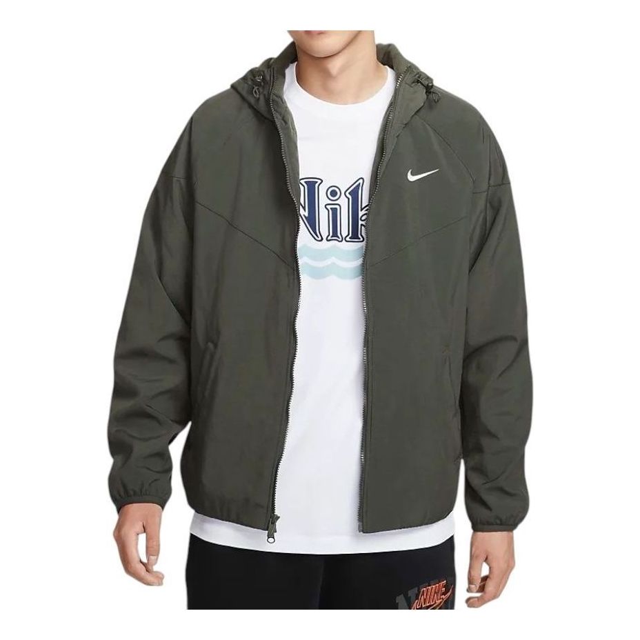 Bomberjakke Nike Men's Woven Hooded Jacket Grøn | HV1065-007, 0