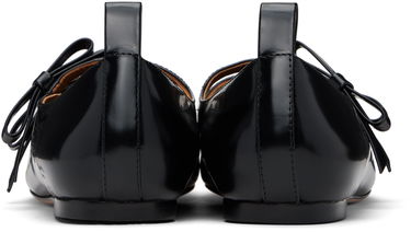 Kjole SHUSHU/TONG SHUSHU/TONG Double Bow Mary Jane Ballerina Flats Sort | MWDDAC04 LEA001, 1